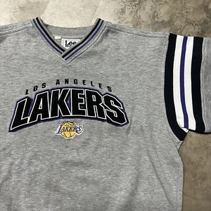 Vintage 2000’s NBA Los Angeles Lakers Basketball Lee Sport Crewneck Sweater L - Picture 1 of 10