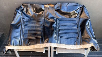 RARO MAZDA GIRATORIO 1972-77 RX4 CUPÉ GENUINO NEGRO ASIENTO SUPERIOR TRASERO TELA DE VINILO!! Foto 1 de 4