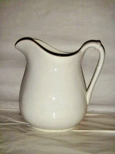 LARGE ANTIQUE PURE WHITE PORCELAIN PITCHER, 114 YEARS OLD, KNOWLES K.T. & K. CO. - Picture 1 of 24