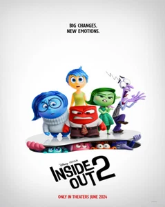 Inside Out 2 Movie Poster Disney Pixar Emotions Wall Art 12X16/16X20/18X24/24X36 - Picture 1 of 7