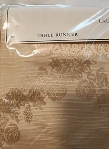 "Corredor de mesa damasco girasol Laura Ashley 14"" X 72"" nuevo" - Imagen 1 de 6