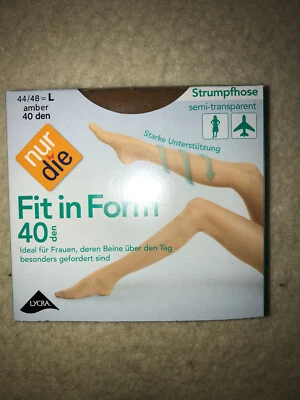 Strumpfhose semi-transparent NUR DIE FIT IN FORM 40 DEN Gr.44/48 amber Lycra - Bild 1 von 2