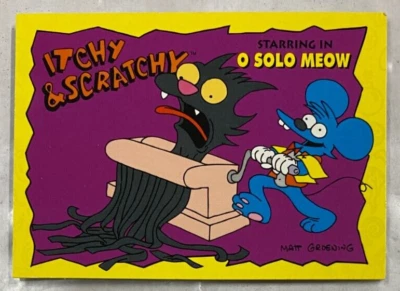 SkyBox 1994 THE SIMPSONS #I 15 Itchy & Scratchy Star in O Solo Meow Trading Card - Image 1 of 2