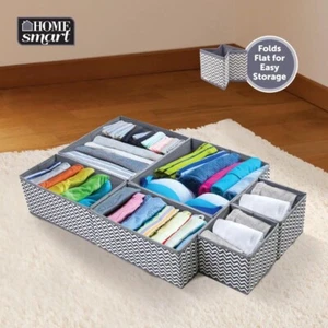 6X Foldable Organiser Drawer Storage Box Tidy Divide Wardrobe Bra Underwear Sock - Picture 1 of 10