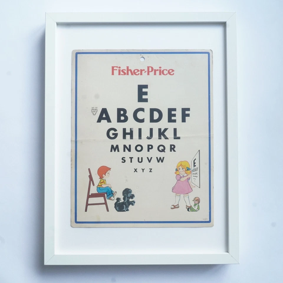 Gráfico de óptica vintage PRECIO FISHER / 1980 - A4 recién enmarcado 32,5x42,5 cm Foto 1 de 3