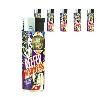 Reefer Madness Poster D05 Lighters Set of 5 Electronic Butane  - Image 1 of 3