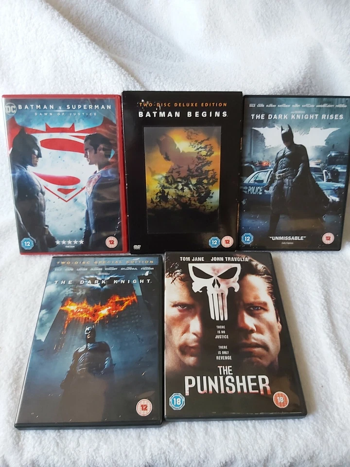 Batman dark knight 3 Film's+BATMAN VS SUPERMAN+PUNISHER(2004) 5 DVD' LIKE NEW - Image 1 of 4