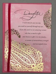 Hallmark Happy Mother's Day Card Lucky To Call You DAUGHTER 8x5.5 Amazing Woman - Picture 1 of 4