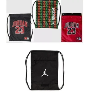 New Nike Jordan Gymsacks Black Green Red Gold / BLACK/RED JORDAN 23 JUMPMAN - Picture 1 of 14