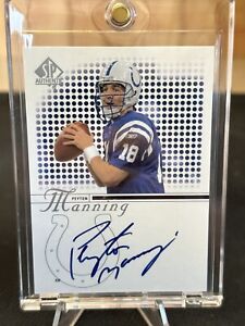 2002 Upper Deck SP Authentic PEYTON MANNING Auto 🔥 On Card 🔥 COLTS HOF #91