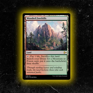Wooded Foothills - Custom Magic: The Gathering Card - High-Quality - Picture 1 of 6