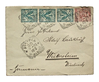 ITALY POSTAL HISTORY COVER to GERMANY 1901 - Image 1 of 2