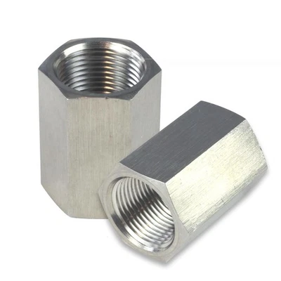 2PCs 1/4" Female NPT Hex Coupling Coupler Stainless Steel 304, - Image 1 of 4