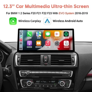 12.3' Wireless CarPlay For BMW EVO F20 F21 F22 F23 RHD Android Auto Touchscreen - Picture 1 of 11