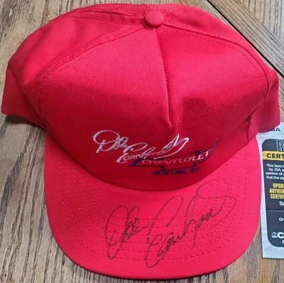 NICE Autographed Dale Earnhardt Sr Hat Cap Chevrolet Nascar Racing #3 JSA - Image 1 of 4