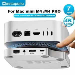 Minisopuru Mac Mini M4 Dock Stand with M.2 Nvme SSD Enclosure 4K60Hz HDMI SD/TF - Picture 1 of 6