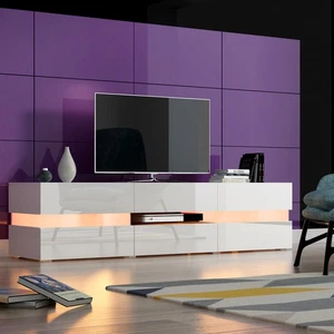 Modern Large 177cm TV Stand Unit Cabinet Sideboard with LED Lights Living Room - Picture 1 of 10