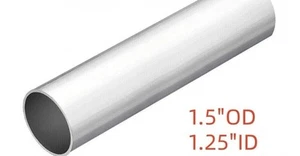 1.5" OD Aluminum Round Tube 24" Length Seamless Straight Pipe - Picture 1 of 1