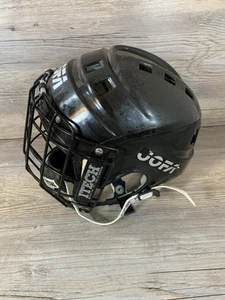 Jofa 215 Hockey Helmet Vintage Black W/ Itech Cage Visor - Size Senior - Picture 1 of 10