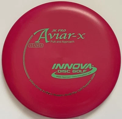INNOVA JK PRO AVIAR-X  166.66 GRAMS BLOOD RED w/GREEN FOIL HOTSTAMP - Image 1 of 2