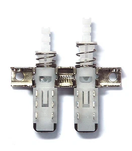 5pc Interlock Push Button Pushbutton Switch Lock Type 2 Key 2 pole w Ear #202 - Picture 1 of 6