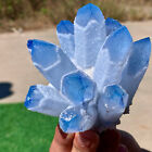 389G New Find sky Blue Phantom Quartz Crystal Cluster Mineral Samples