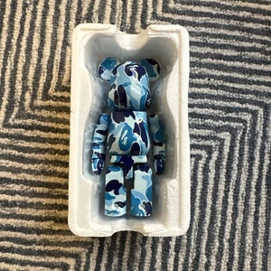 Bearbrick Be@rbrick BAPE A BATHING APE ABC CAMO BLUE BLEU CHOGOKIN 200% MEDICOM - Picture 1 of 5