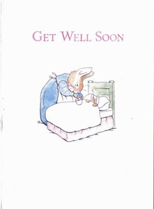 Greeting Card - GET WELL SOON gift  BUY 2 or more and save! PETER RABBIT