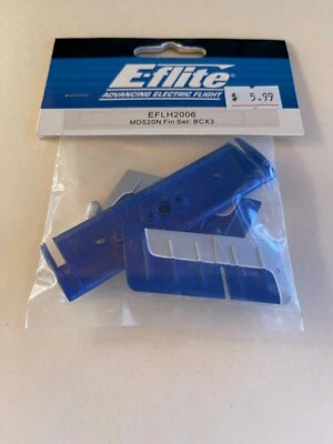 E-Flite EFLH2006 Tail Fin Set MD520N: Blade CX3 CX-3 - Image 1 of 2