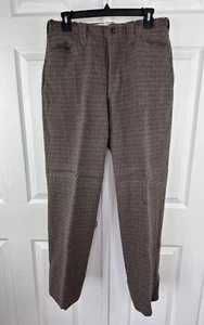 Vtg Pendleton Wool Pants 30x30 40s 50s Button Fly Western Thick Heavy Grey Plaid - Picture 1 of 14