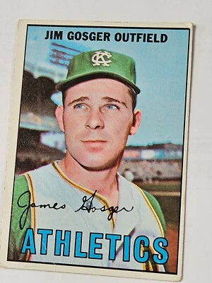 1967 Topps #17 Jim Gosger Kansas City Athletics Excellent Actual card is scanned - Image 1 of 2