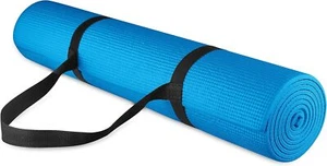 High Density Anti-Tear Yoga Mat with Strap & Optional Blocks, Multiple Colors - Picture 1 of 17