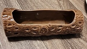Pottery Log Planter/ Plants, Candles,Decor Vintage 1940'sUnmarked 7in.x2in.x3in. - Picture 1 of 12