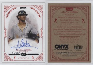 2022 Onyx Vintage Auto Blue Ink Allan Cerda #OAAC Auto