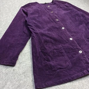 Chaqueta de pana Gudrun Sjoden para mujer talla L púrpura algodón bolsillos botones grandes - Imagen 1 de 14