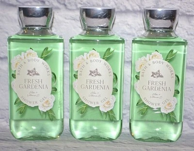 3 BATH & BODY WORKS FRESH GARDENIA ALOE VITAMIN E SHOWER GEL BODY WASH 10 OZ NEW - Image 1 of 2
