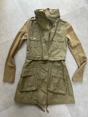 Women's LAMB & FLAG Olive Green 2 Way Stylized Military Jacket, Size XS - Image 1 of 4