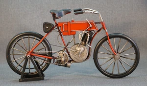 Blechmodell Motor Fahrrad Retro Mofa Motorrad Oldtimer Deko Modell - Bild 1 von 5