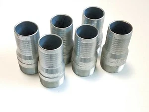 Lot of (6) DIXON 2" Barbed Hydraulic Hose Fittings - Threaded End approx 2-1/4" - Picture 1 of 4