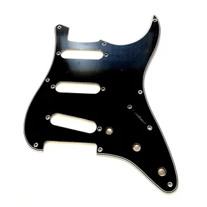 5 Ply Black Wide Bevel Pickguard For Eric Johnson Stratocaster Made In USA - Picture 1 of 9