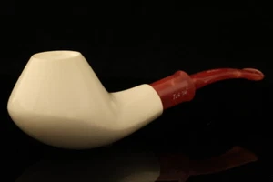 Free Hand Block Meerschaum Pipe Carved by Tekin with custom case 13537 - Picture 1 of 11