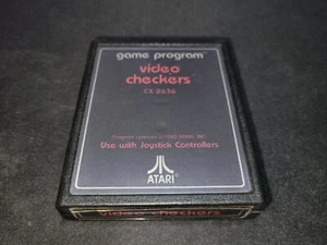 Video Checkers CX-2636 Red Text ATARI 2600 EXMT condition game cartridge - Picture 1 of 3