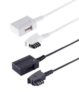 TAE F Verlängerung Kabel TAE-F Stecker > TAE-F Kupplung Telefon Festnetzkabel - Bild 1 von 3