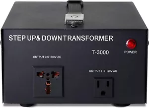 3000W Step Up/Down Voltage Converter 110-220V Circuit Breaker CE 3 Year Warranty - Photo 1/7