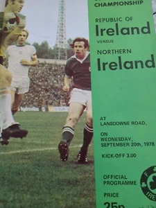Republic of Ireland v Northern Ireland, European Championship Wed 20 Sept 1978 - Picture 1 of 1