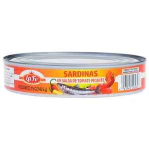 La Fe Sardines in Hot Tomato Sauce Sardinas En Salsa de Tomate Picante - Picture 1 of 1