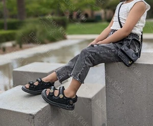 boutique kids black strappy sandals - Picture 1 of 6