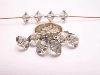 Cuentas espaciadoras de cristal Swarovski Art 159 vintage de diamante negro (8 mm) Foto 1 de 4