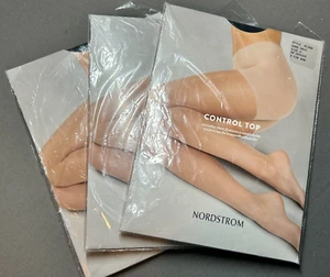 Assorted Lot Nordstrom Control Top Hosiery Tights Size D - Beige, Navy, Black - Picture 1 of 4