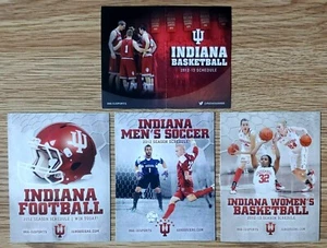 SET OF 4 INDIANA UNIVERSITY HOOSIERS 2012-13 POCKET SCHEDULES - BB, FB, MORE - Picture 1 of 2